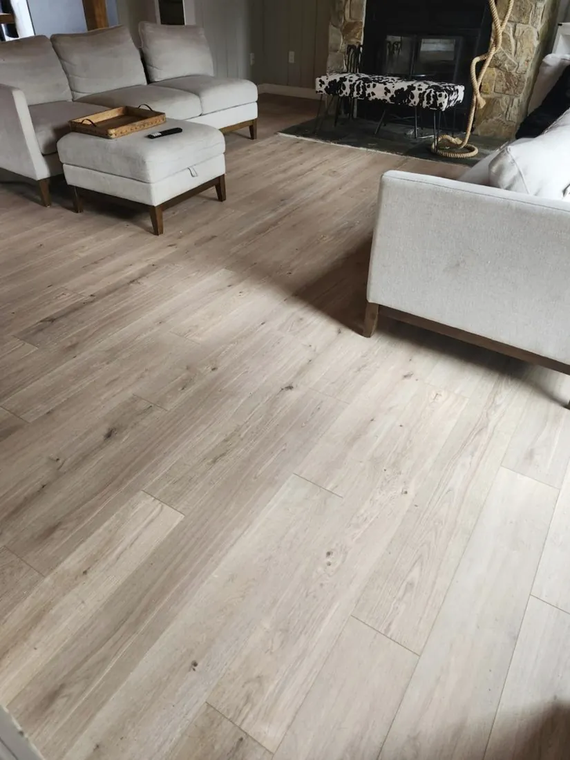 New light-oak plank floor