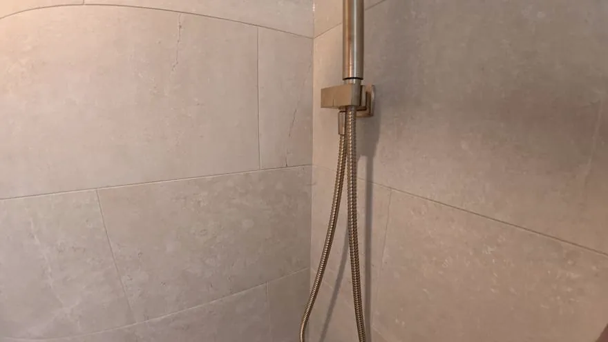 Brushed-gold hand shower