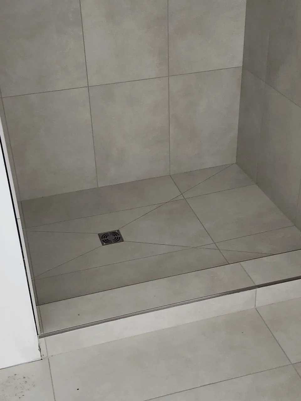 Finished walk-in shower pan