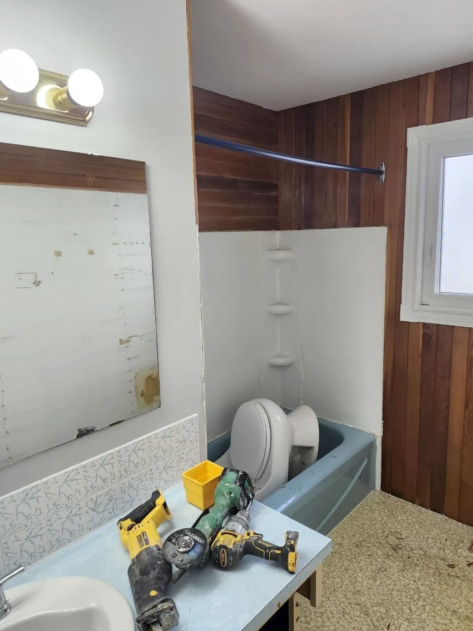 Before: the original bathroom