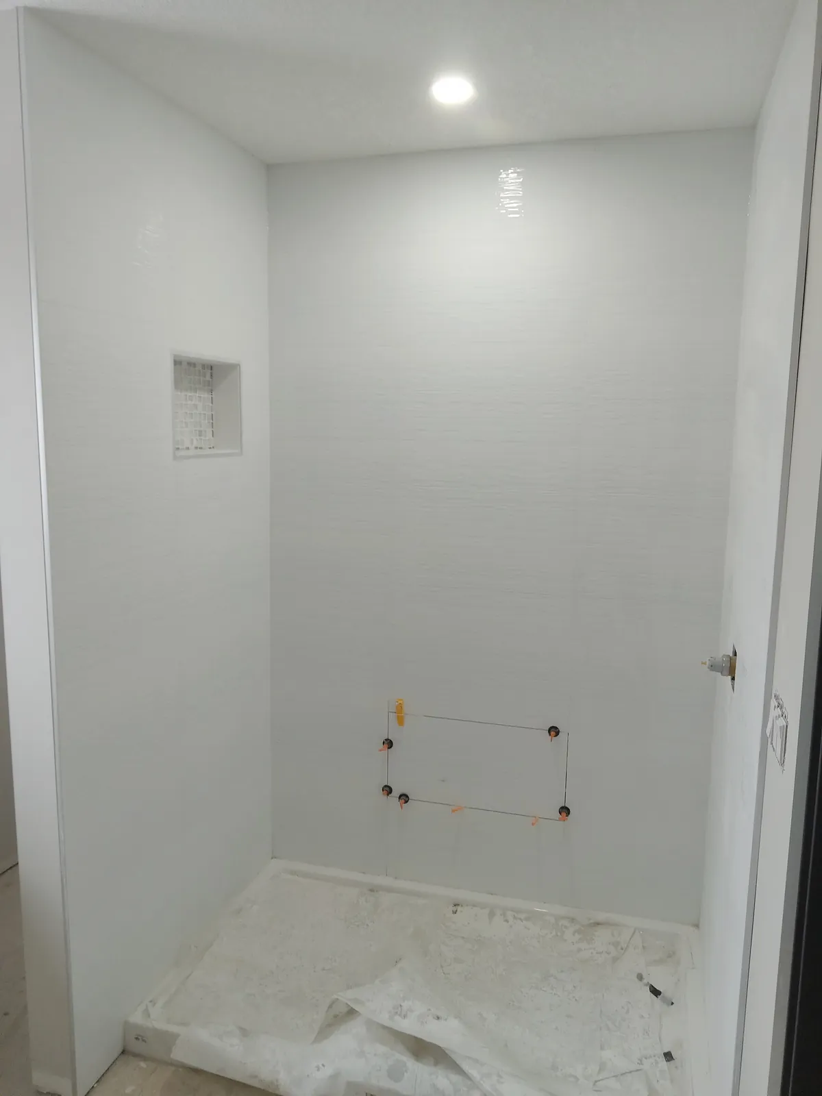 Finished walk-in shower