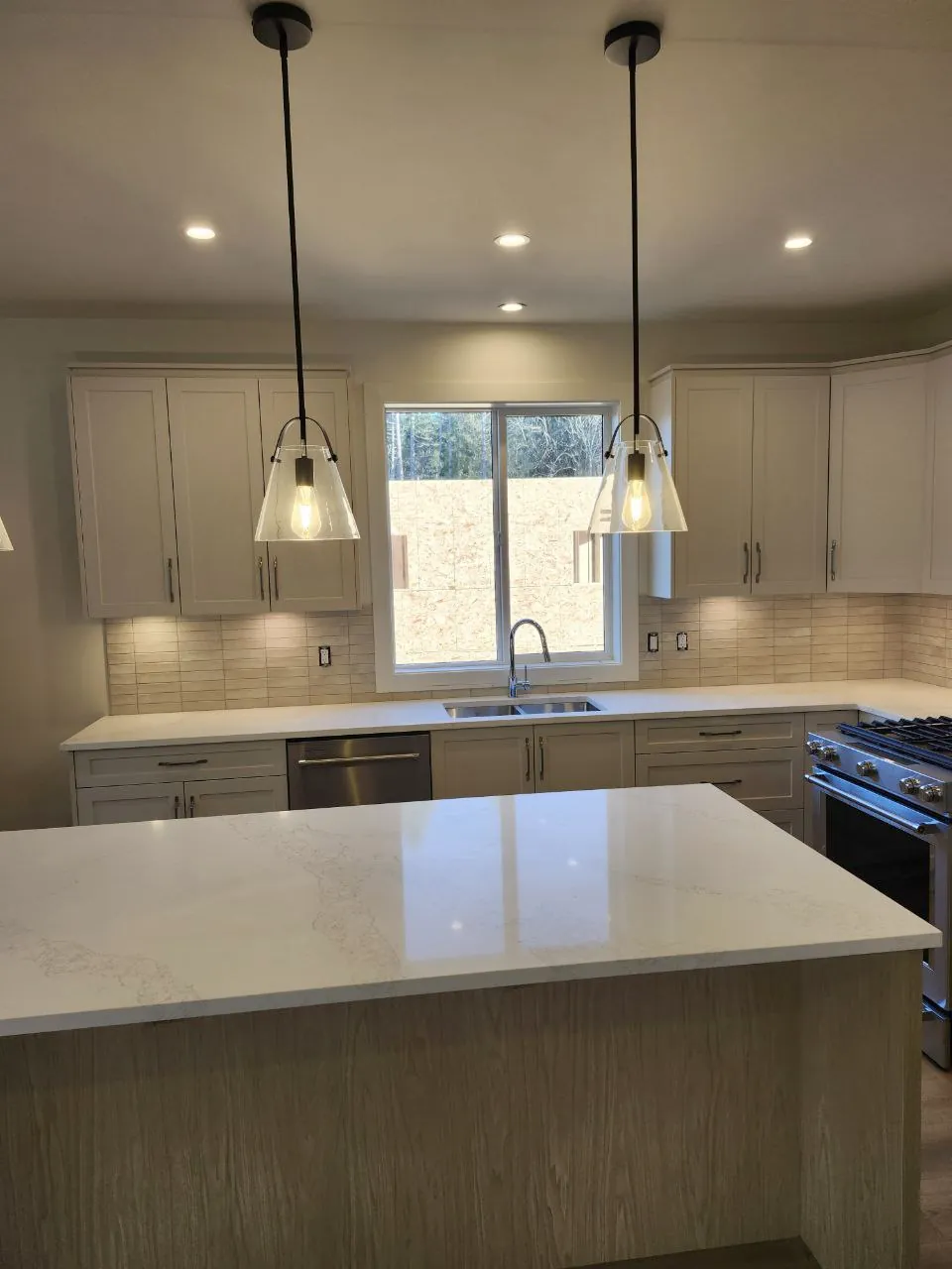 Bright open-plan kitchen