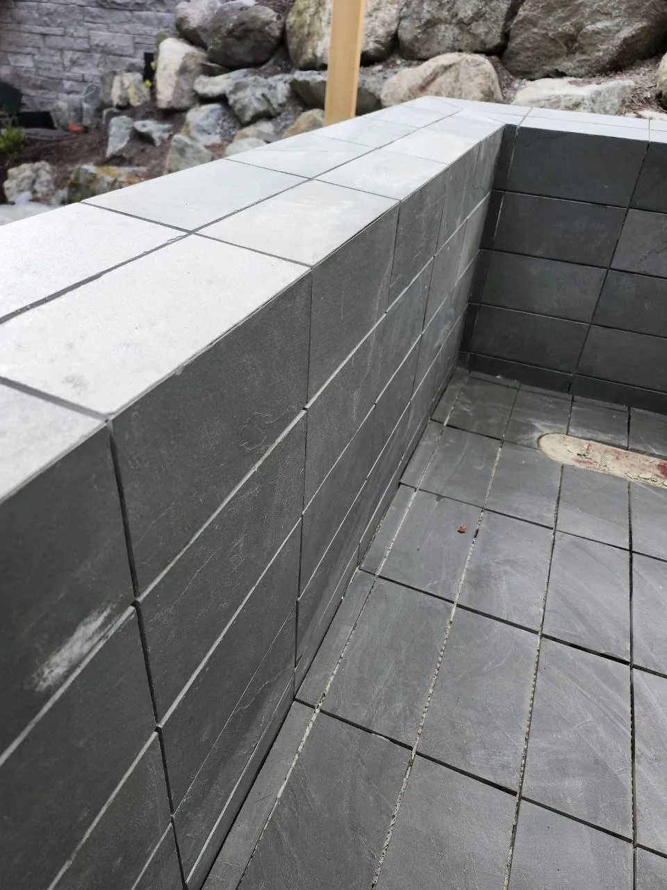Slate feature wall